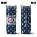 personalized new york yankees camo streak navy skinny tumbler best selling.webp