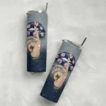 personalized new york yankees sparkle lips navy skinny tumbler best selling.webp