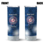 personalized new york yankees starburst tiles navy skinny tumbler best selling.webp