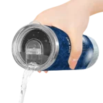 personalized new york yankees starburst tiles navy skinny tumbler best selling.webp