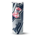 personalized new york yankees web stripes navy white skinny tumbler best selling.webp