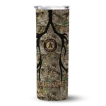 personalized oakland athletics antler flow camo skinny tumbler best selling.webp