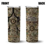 personalized oakland athletics antler flow camo skinny tumbler best selling.webp
