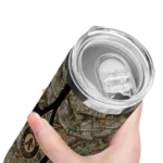 personalized oakland athletics antler flow camo skinny tumbler best selling.webp