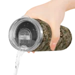 personalized oakland athletics antler flow camo skinny tumbler best selling.webp