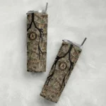 personalized oakland athletics antler flow camo skinny tumbler best selling.webp