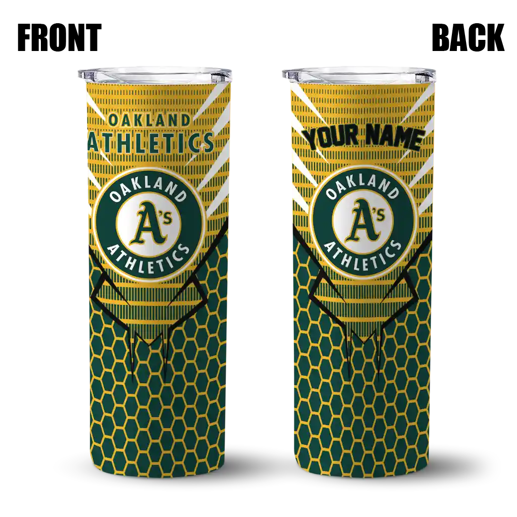 personalized oakland athletics chevron stripes green skinny tumbler fashion forward.webp personalized oakland athletics chevron stripes green skinny tumbler fashion forward.webp