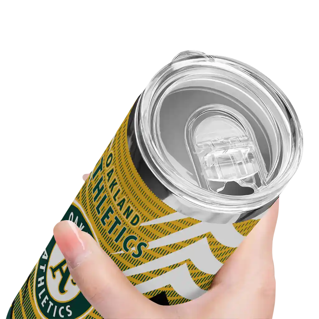 personalized oakland athletics chevron stripes green skinny tumbler high quality.webp personalized oakland athletics chevron stripes green skinny tumbler high quality.webp