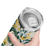 personalized oakland athletics claw marks green white skinny tumbler best selling.webp