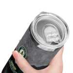personalized oakland athletics hexagon honeycomb green black skinny tumbler best selling.webp