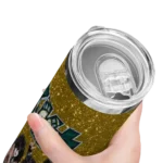 personalized oakland athletics kiss band gold skinny tumbler best selling.webp