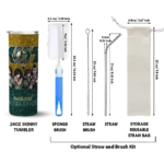 personalized oakland athletics kiss band gold skinny tumbler best selling.webp