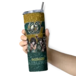 personalized oakland athletics kiss band gold skinny tumbler best selling.webp