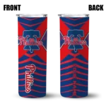 personalized philadelphia phillies camo texture blue skinny tumbler best selling.webp