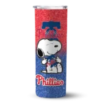 personalized philadelphia phillies snoopy attitude blue skinny tumbler best selling.webp