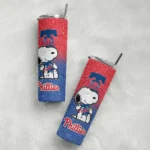 personalized philadelphia phillies snoopy attitude blue skinny tumbler best selling.webp