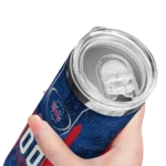 personalized philadelphia phillies stacked diamond blue skinny tumbler best selling.webp