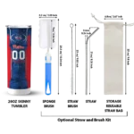 personalized philadelphia phillies stacked diamond blue skinny tumbler best selling.webp