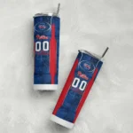 personalized philadelphia phillies stacked diamond blue skinny tumbler best selling.webp