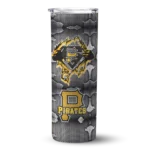 personalized pittsburgh pirates chevron v black gray skinny tumbler best selling.webp