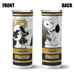 personalized pittsburgh pirates snoopy dog black white skinny tumbler best selling.webp