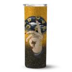 personalized pittsburgh pirates sparkle lips black skinny tumbler best selling.webp