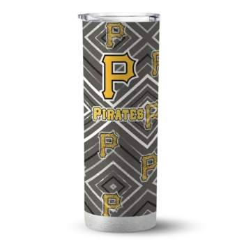 personalized pittsburgh pirates zipper leopard black skinny tumbler best selling.webp