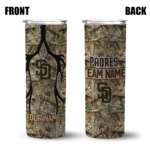 personalized san diego padres antler flow camo skinny tumbler best selling.webp