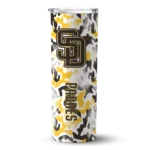 personalized san diego padres claw marks brown white skinny tumbler best selling.webp