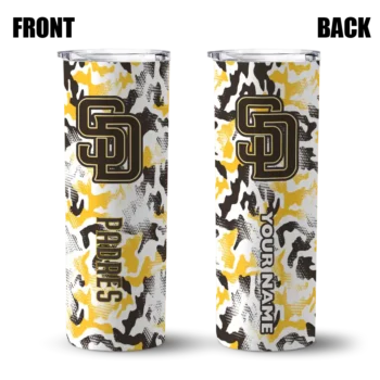 personalized san diego padres claw marks brown white skinny tumbler fashion forward.webp