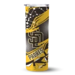 personalized san diego padres helmet clash brown skinny tumbler best selling.webp