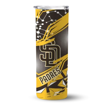 personalized san diego padres helmet clash brown skinny tumbler best selling.webp