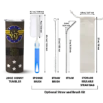 personalized san diego padres star cluster brown skinny tumbler best selling.webp