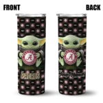 personalized san diego padres yoda cozy brown black skinny tumbler best selling.webp