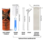 personalized san francisco giants camo texture orange skinny tumbler best selling.webp