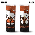 personalized san francisco giants hello kitty orange black skinny tumbler best selling.webp