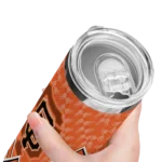 personalized san francisco giants monogram burst orange white skinny tumbler best selling.webp