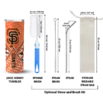 personalized san francisco giants monogram burst orange white skinny tumbler best selling.webp