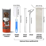 personalized san francisco giants snoopy attitude orange skinny tumbler best selling.webp