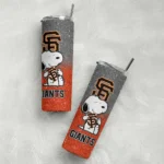 personalized san francisco giants snoopy attitude orange skinny tumbler best selling.webp