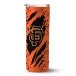 personalized san francisco giants star pop orange black skinny tumbler best selling.webp