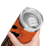 personalized san francisco giants star pop orange black skinny tumbler best selling.webp