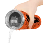 personalized san francisco giants star pop orange black skinny tumbler best selling.webp