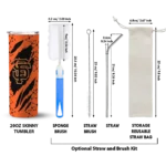 personalized san francisco giants star pop orange black skinny tumbler best selling.webp