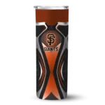 personalized san francisco giants superman emblem orange black skinny tumbler best selling.webp