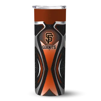 personalized san francisco giants superman emblem orange black skinny tumbler best selling.webp