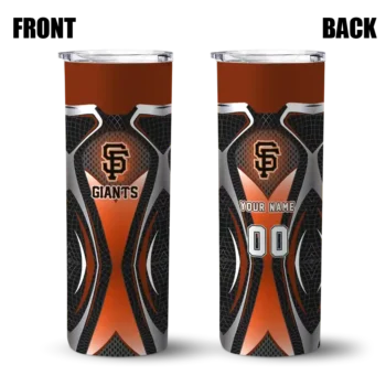 personalized san francisco giants superman emblem orange black skinny tumbler fashion forward.webp
