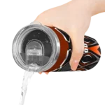 personalized san francisco giants superman emblem orange black skinny tumbler best selling.webp