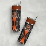 personalized san francisco giants superman emblem orange black skinny tumbler best selling.webp