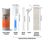 personalized san francisco giants swirl texture orange skinny tumbler best selling.webp